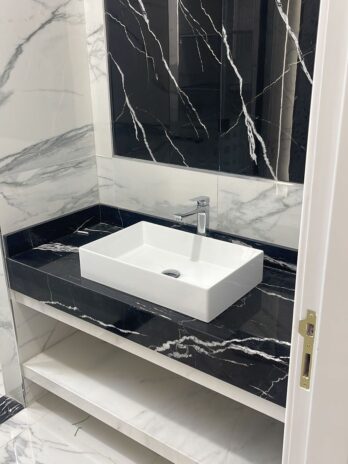 Countertop Wash Basin with Marble Vanity-Top